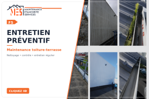 Entretien préventif de toiture-terrasse à Saint-Brieuc et dans les Côtes-d’Armor avec nettoyage et contrôle des ouvrages d’étanchéité.