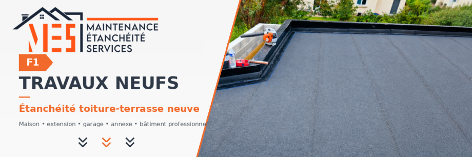 Étanchéité de toiture-terrasse neuve à Saint-Brieuc et dans les Côtes-d’Armor pour maison, extension, garage ou bâtiment professionnel.