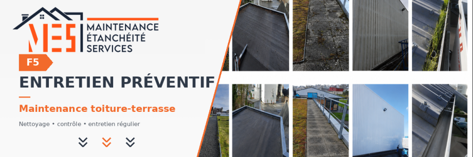 Entretien préventif de toiture-terrasse à Saint-Brieuc et dans les Côtes-d’Armor avec nettoyage, contrôle et maintenance des ouvrages d’étanchéité.
